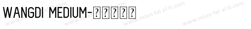 Wangdi Medium字体转换